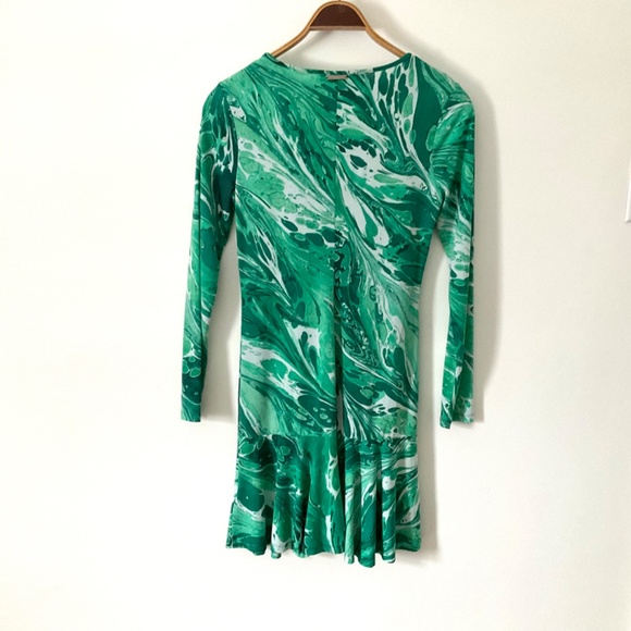 1990’s Michael Kors Vintage Green Dress Florentine Marbled Paper Pattern… - Picture 3 of 7